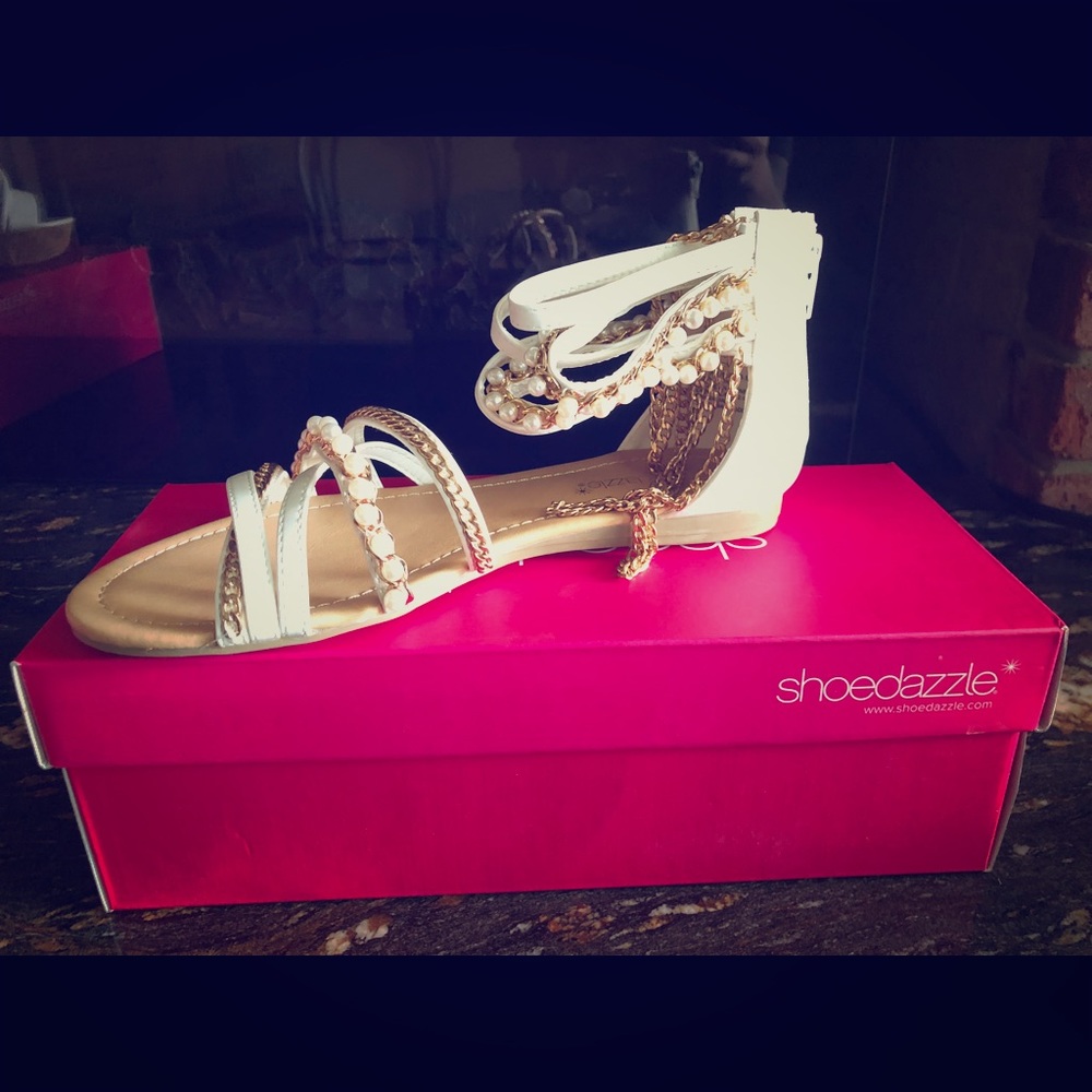 White sandals